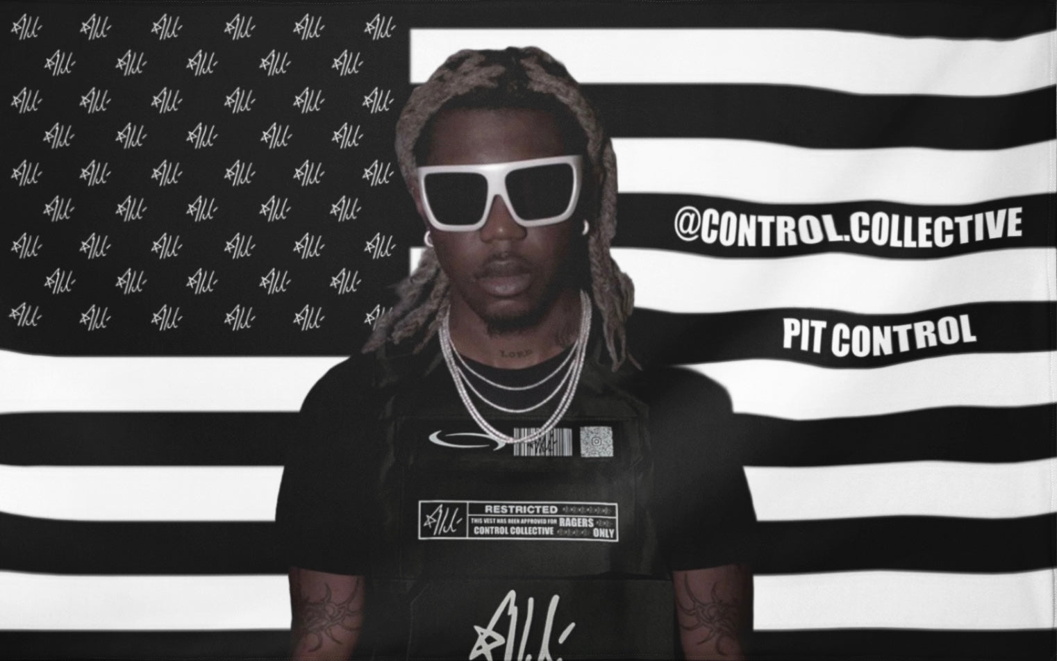 CC DESTROY LONELY PIT CONTROL “BLAK AMERIKA” FLAG